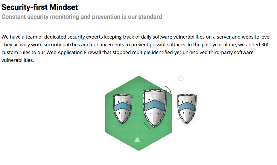 Description of SiteGround’s security-first mindset