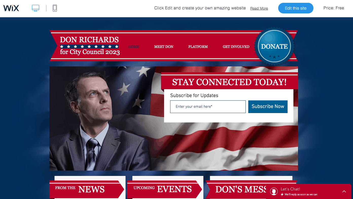 Political Campaign Website Templates Free Printable Templates