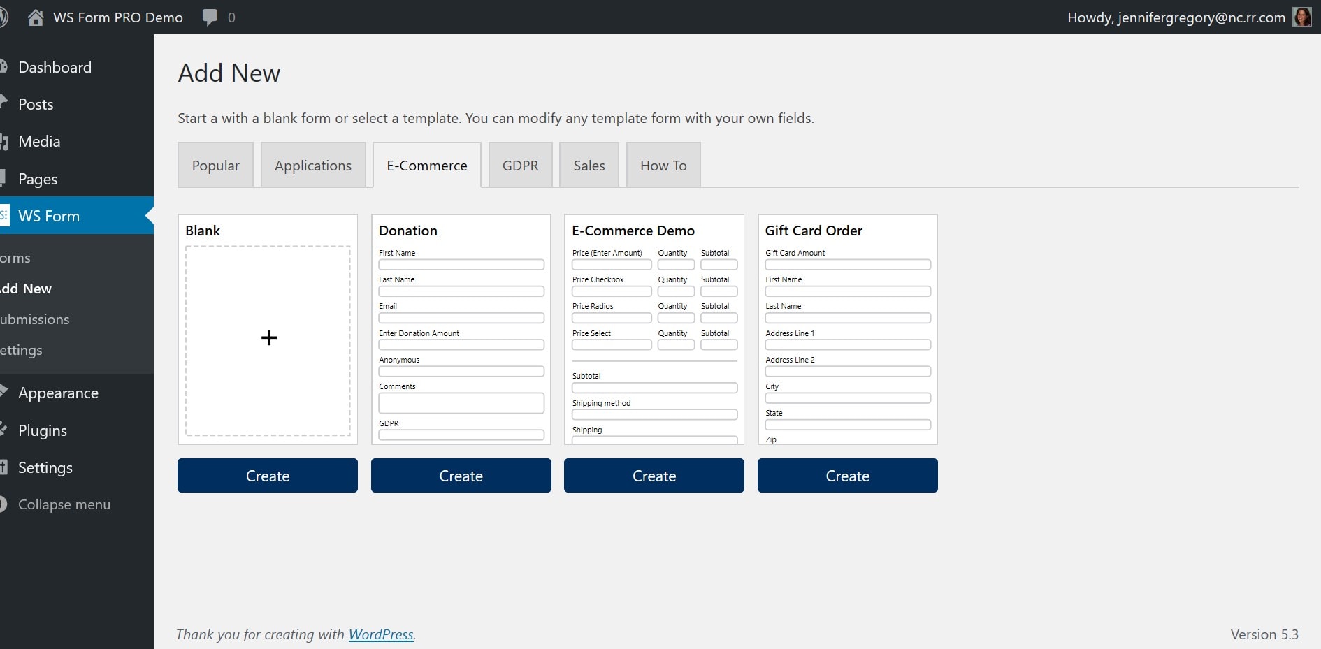 database web form builder