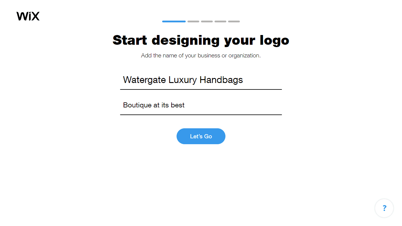 Wix Logo Maker screenshot - Start designing your logo