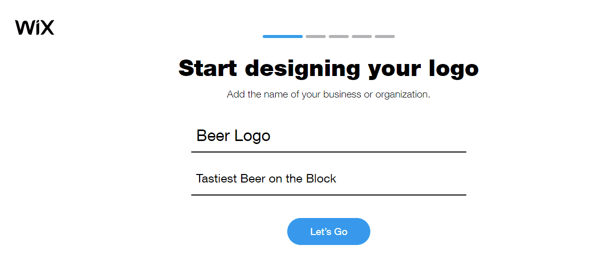 Wix Logo Maker screenshot - Start designing your logo