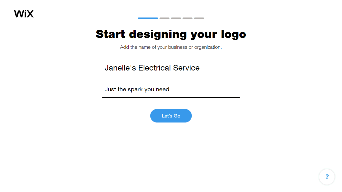 Wix Logo Maker screenshot - Add company name