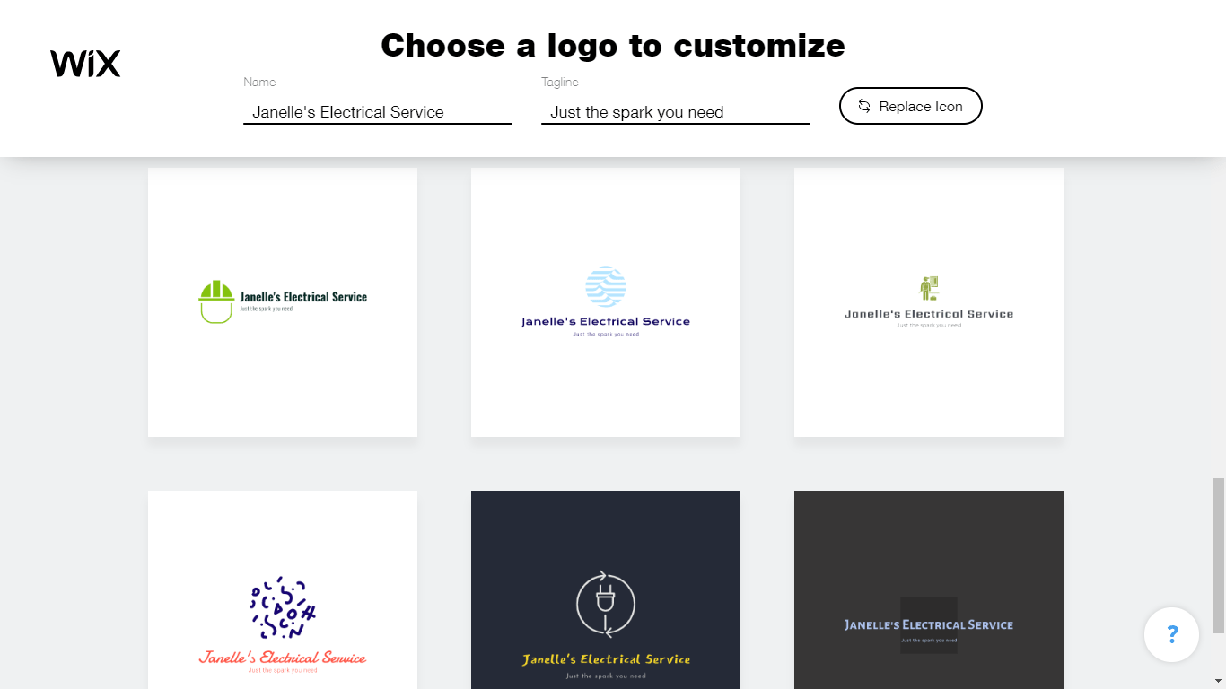 Wix Logo Maker screenshot - Logo templates