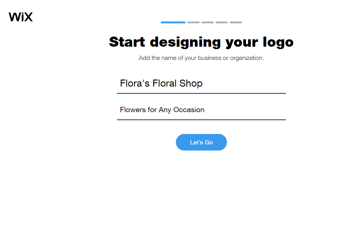 Wix Logo Maker screenshot - Start designing your logo