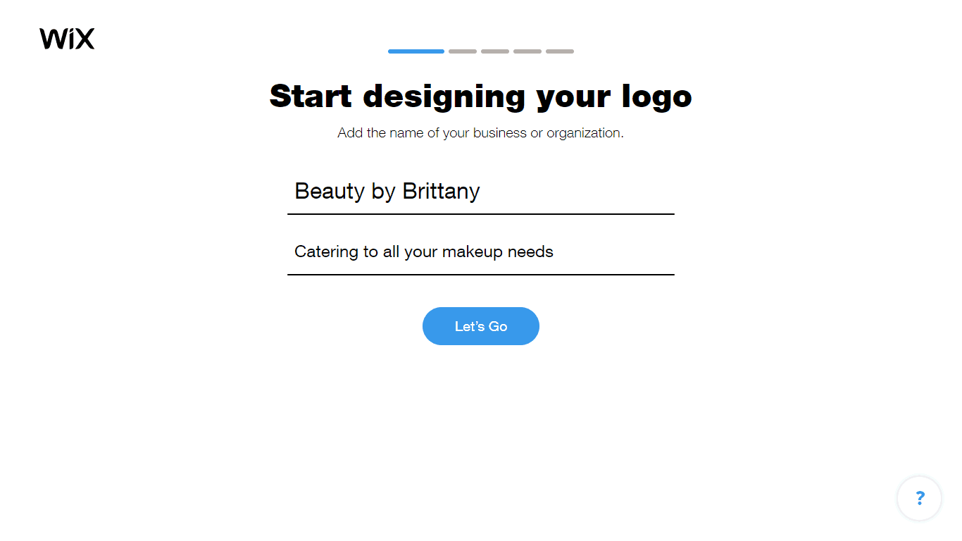 Wix Logo Maker screenshot - Add company name