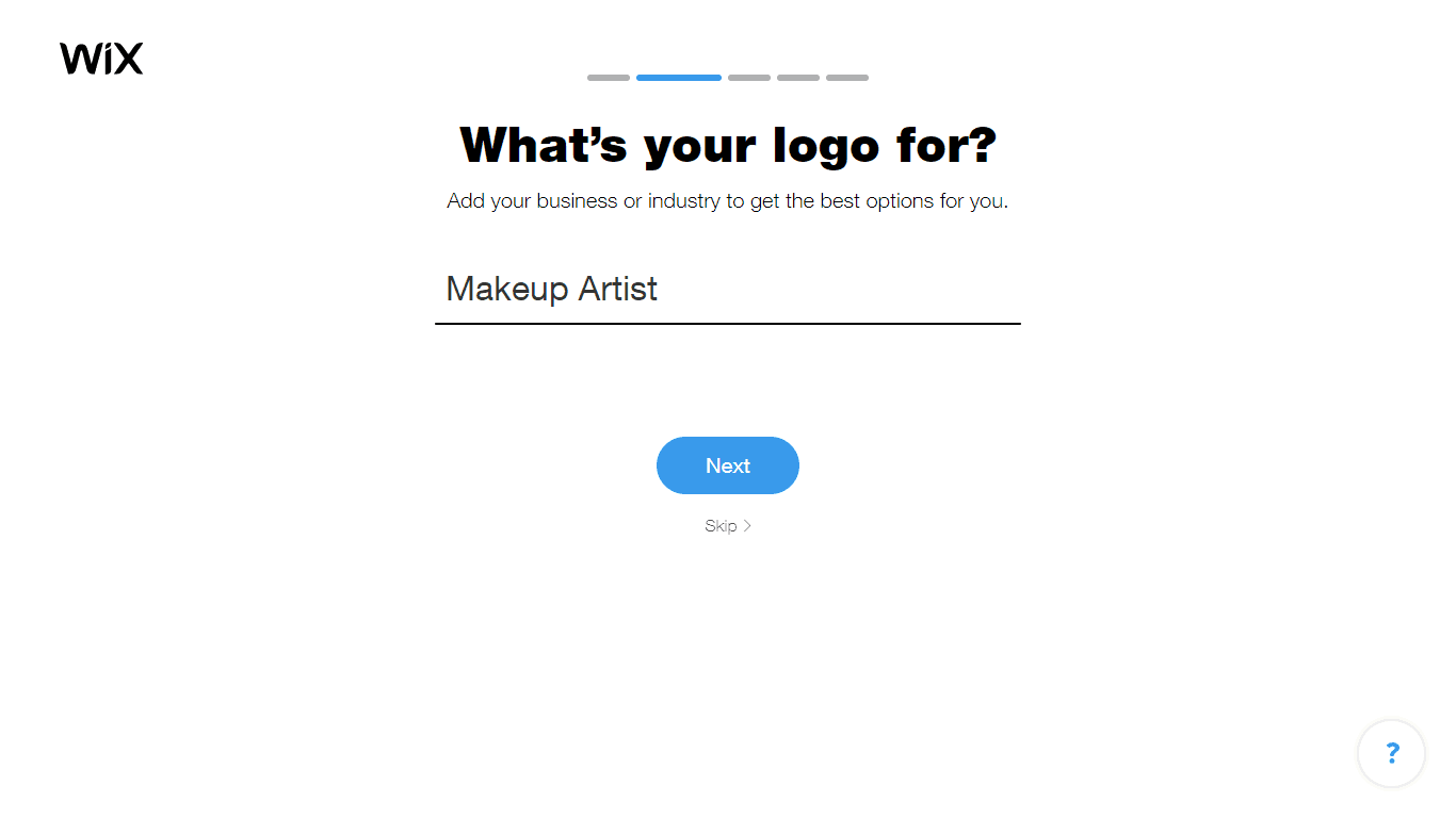 Wix Logo Maker screenshot - Choose industry