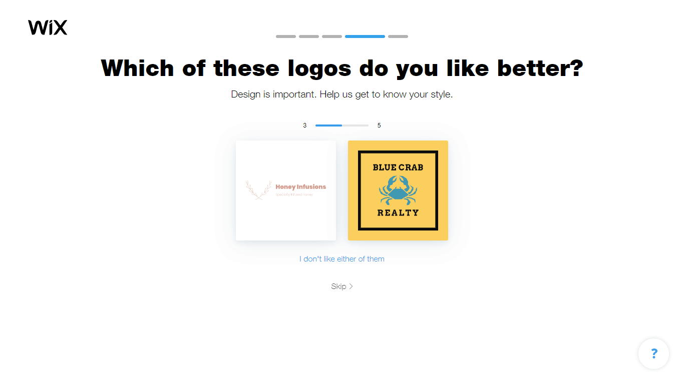 Wix Logo Maker screenshot - Logo style comparison