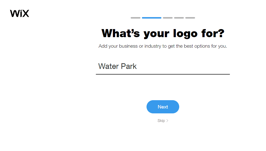 Wix Logo Maker screenshot - What's your logo for