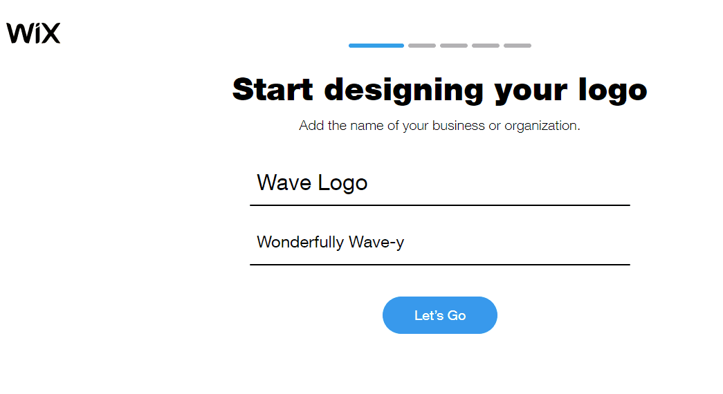 Wix Logo Maker screenshot - Start designing your logo