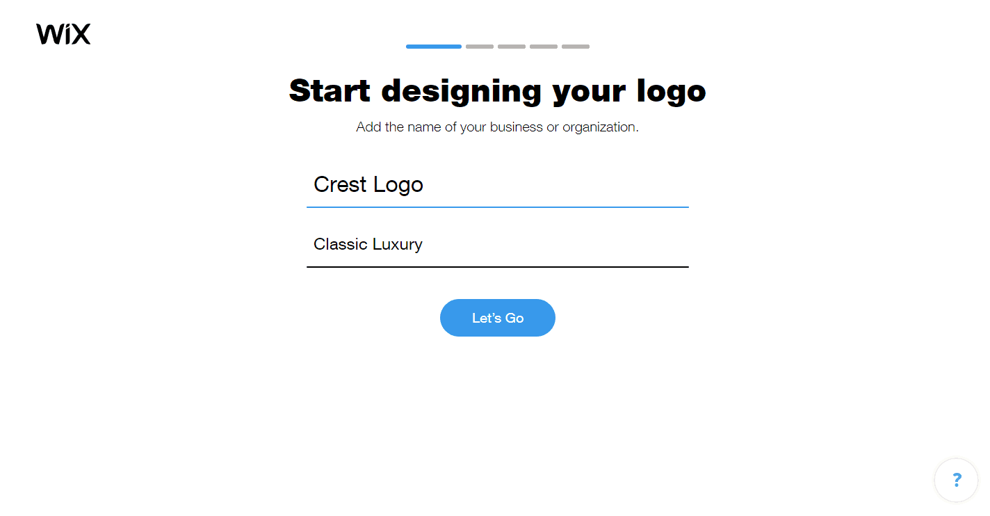 Wix Logo Maker screenshot - Business name