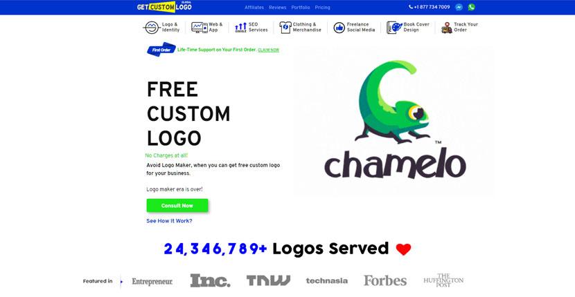 Get Custom Logo homepage