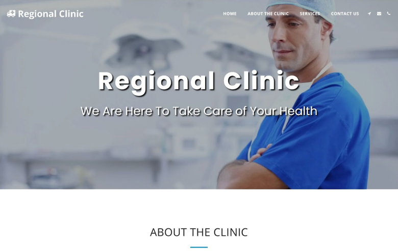 SITE123 Regional Clinic template