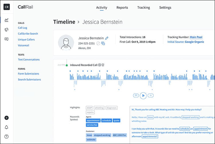 callrail activity 1