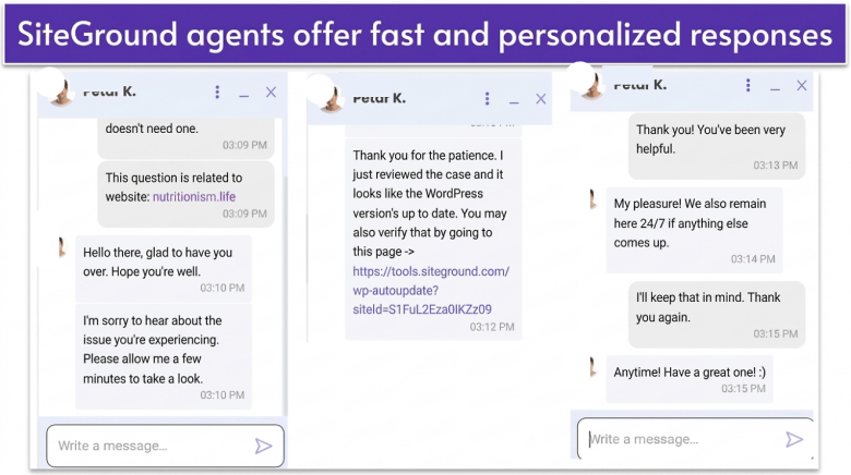 SiteGround Customer Support Results