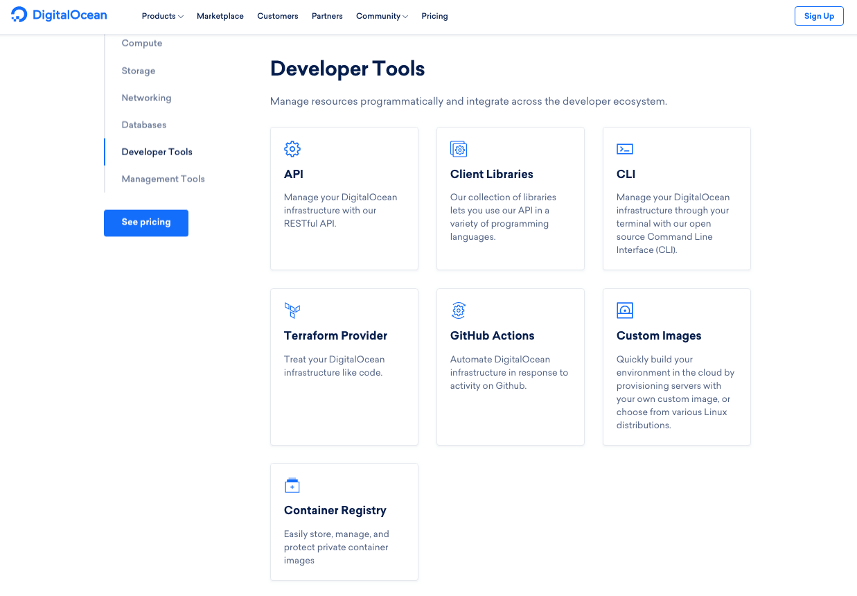 DigitalOcean's Developer Tools