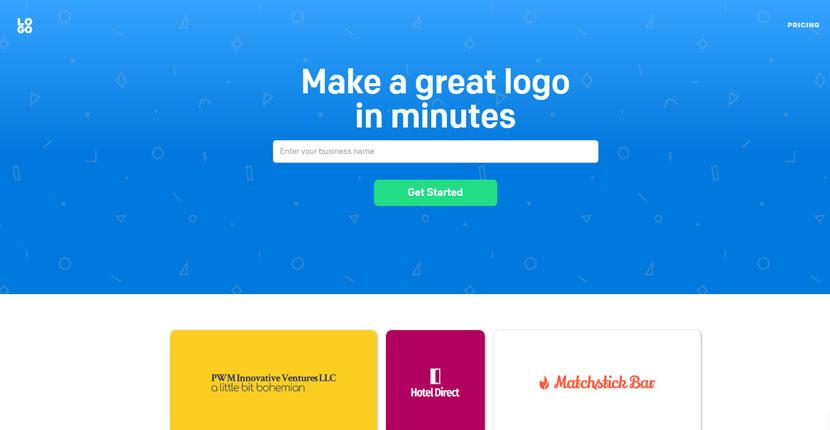 Logo.com homepage