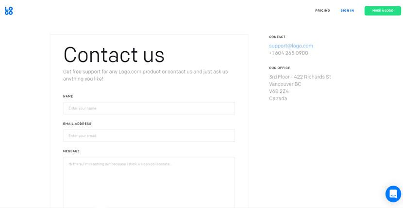 Logo.com - Contact Page