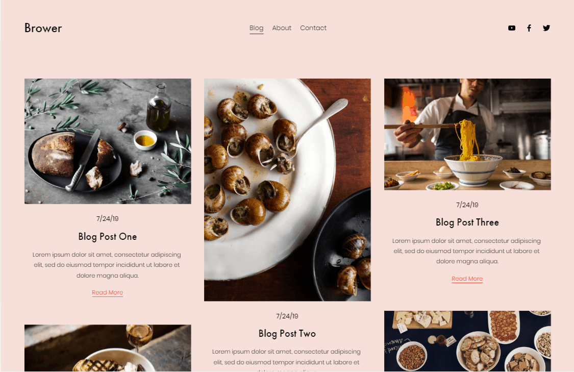 Squarespace Brower blog template