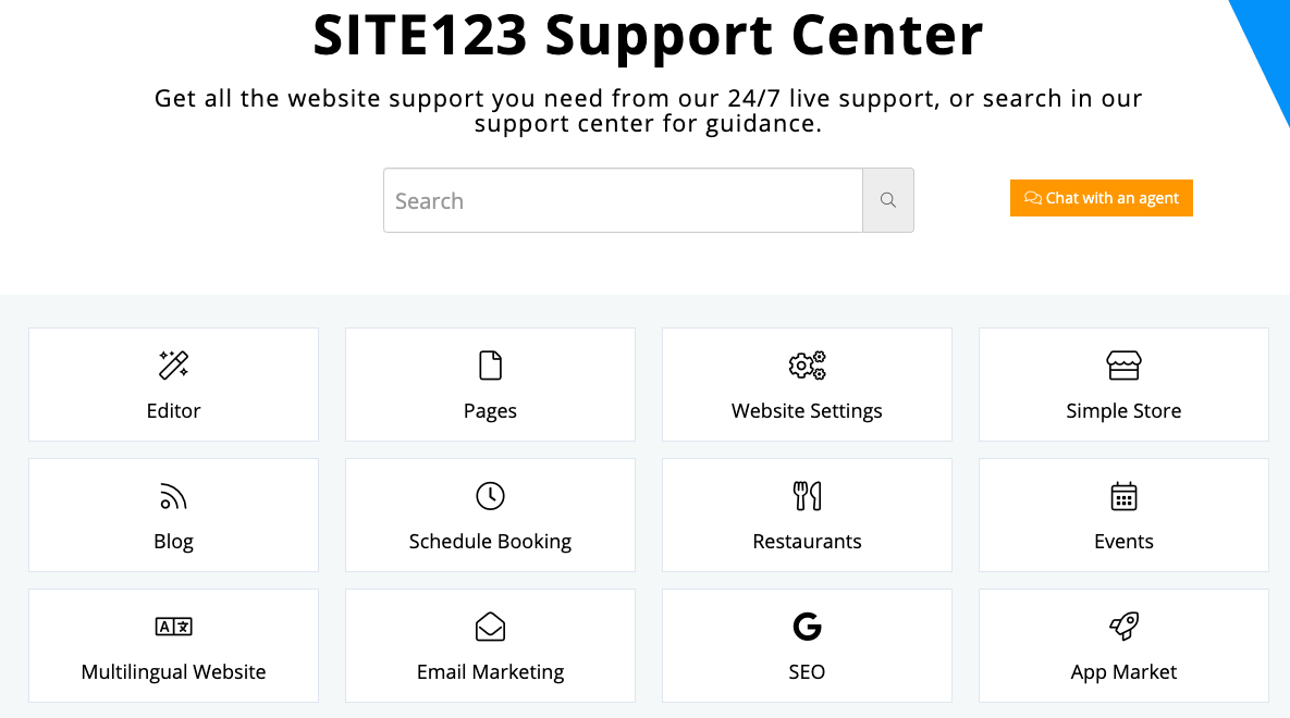 Site123 - Support Center