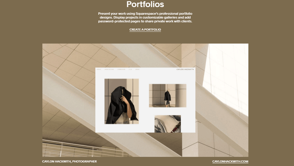 Squarespace portfolio template