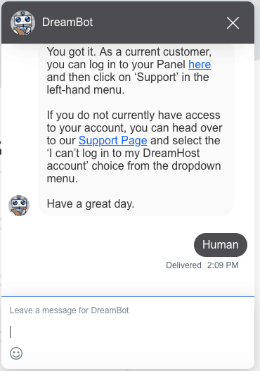 DreamHost's DreamBot support