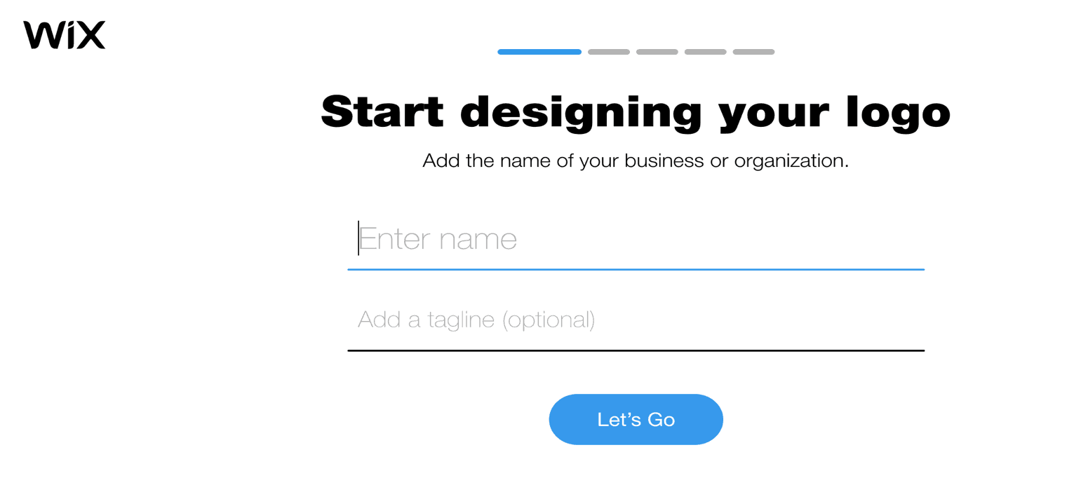 Wix Logo Maker screenshot - Enter business name