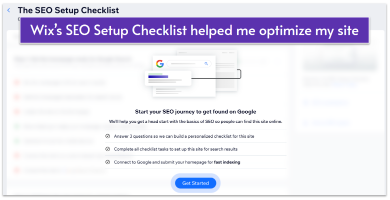 Wix's SEO Setup Checklist