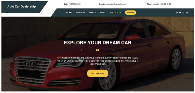 WordPress.com's car dealership template