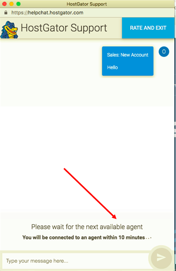 HostGator - live chat