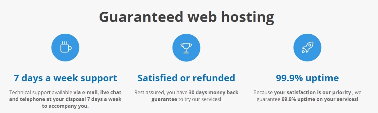 MisterHosting guaranteed hosting