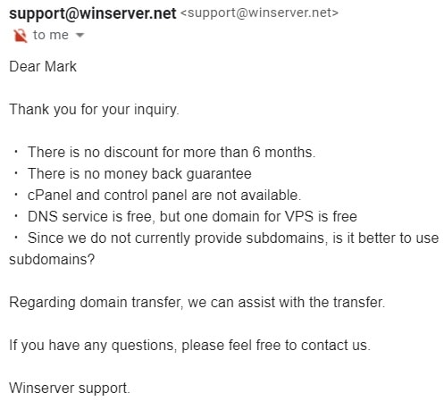 Winserver support