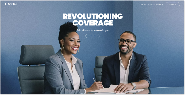 Wix Insurance Agency Template.