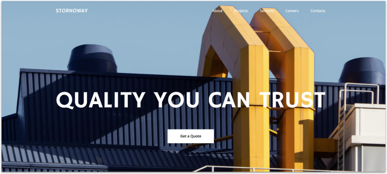Hostinger Web Builder Stornoway template.