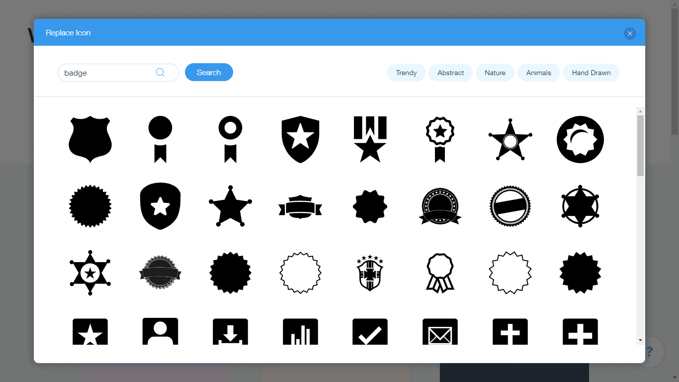 Wix Logo Maker screenshot - shield icons