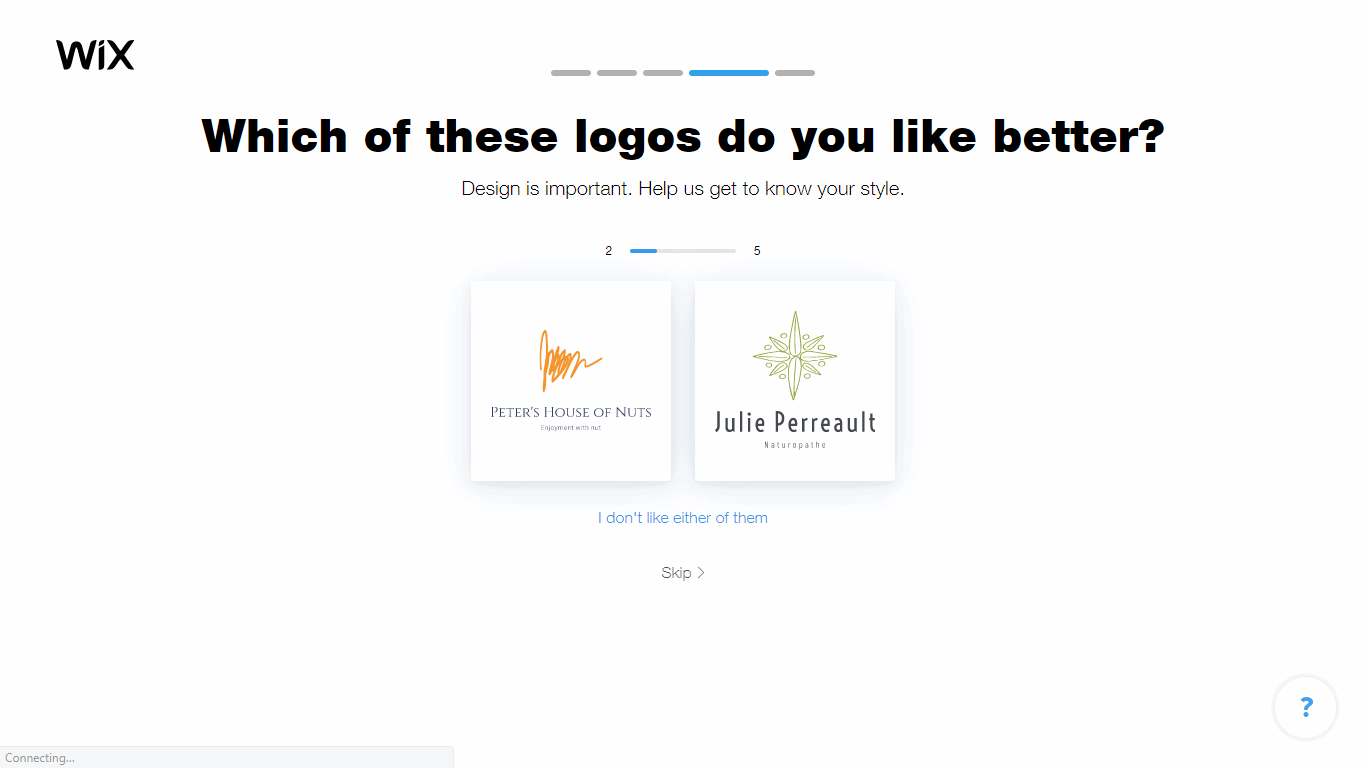 Wix Logo Maker screenshot - logo comparison