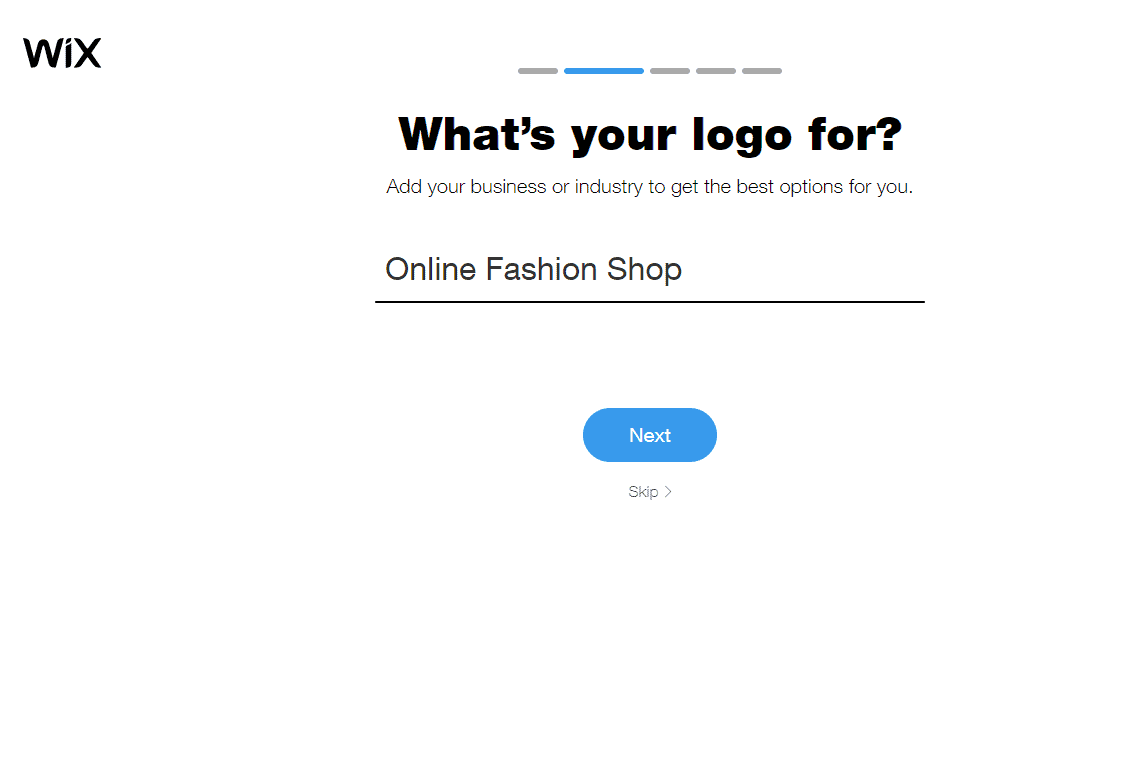 Wix Logo Maker screenshot - Choose industry