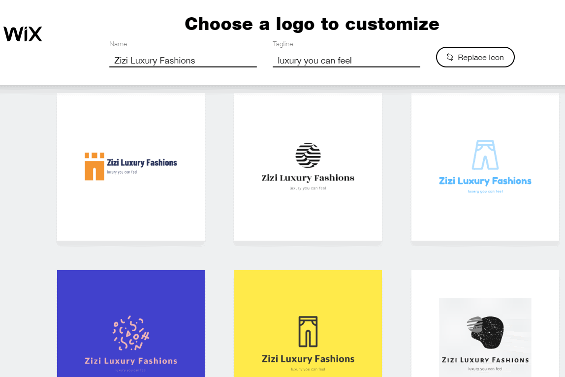 Wix Logo Maker screenshot - Logo templates