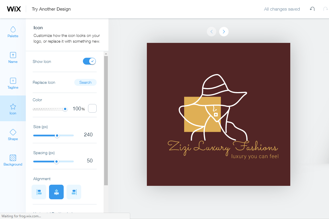 Wix Logo Maker screenshot - Logo editor
