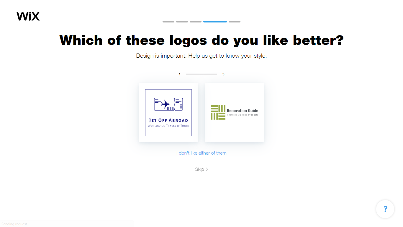 Wix Logo Maker screenshot - logo comparison