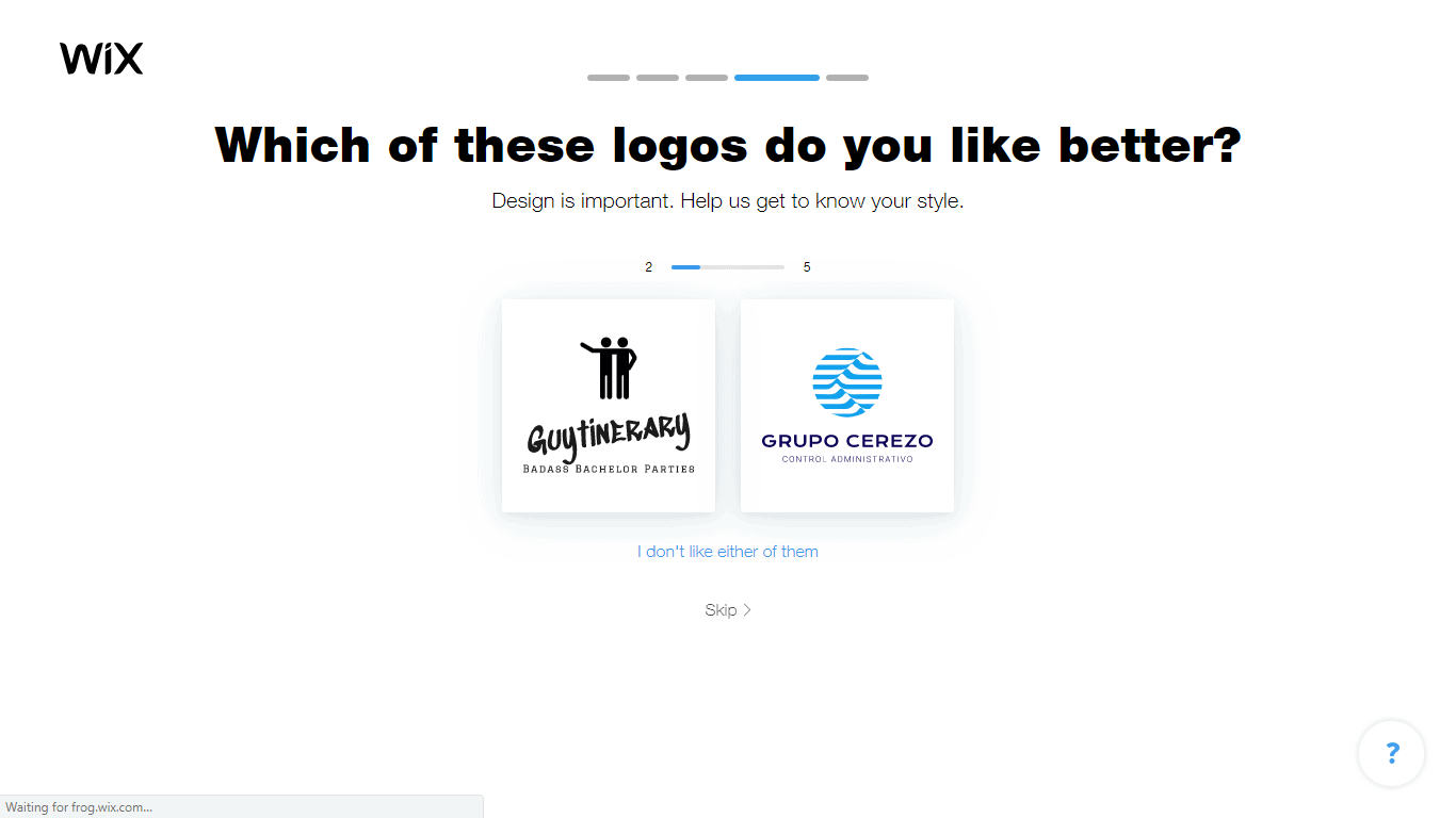 Wix Logo Maker screenshot - logo comparison