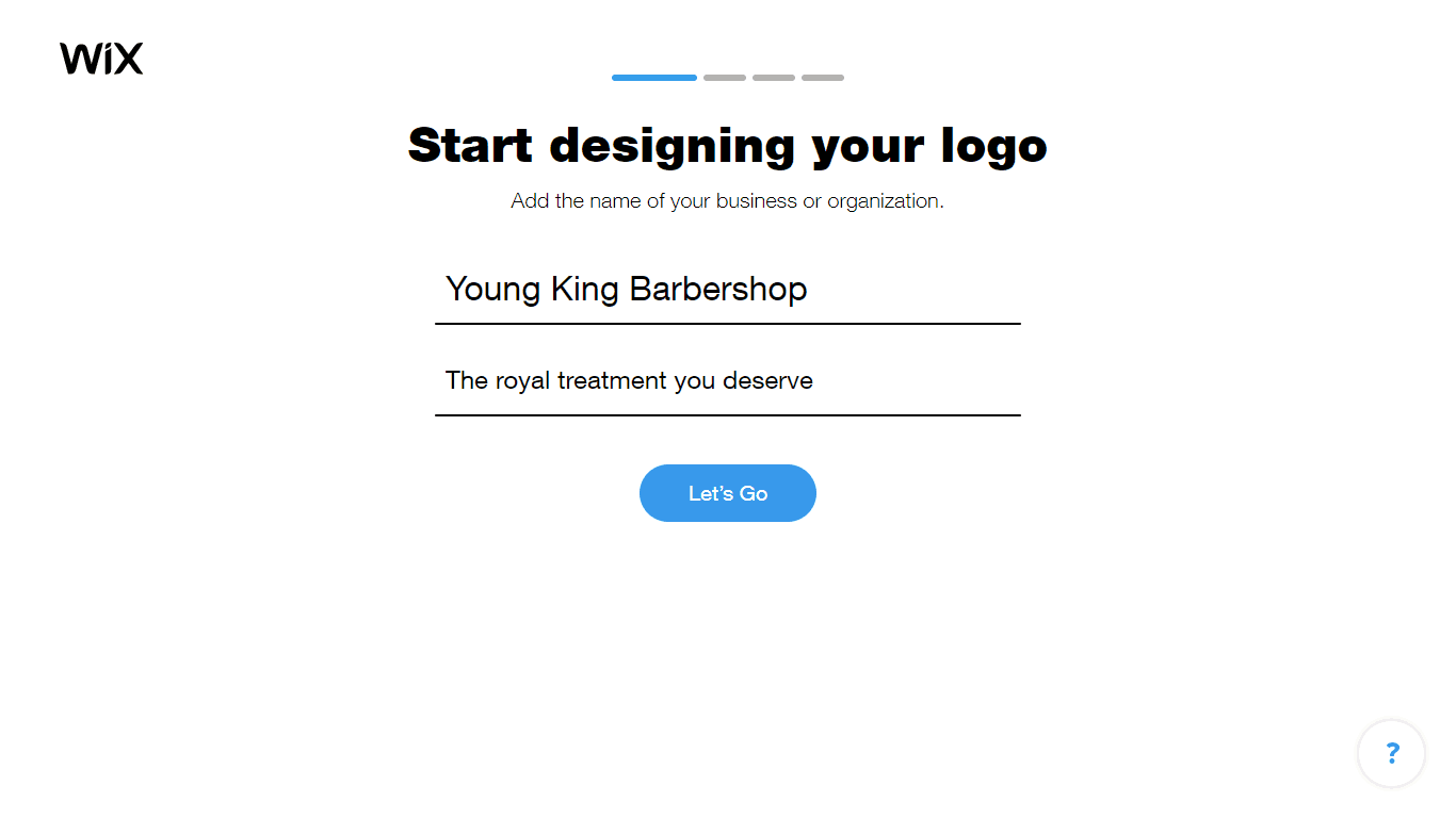 Wix Logo Maker screenshot - Add business name