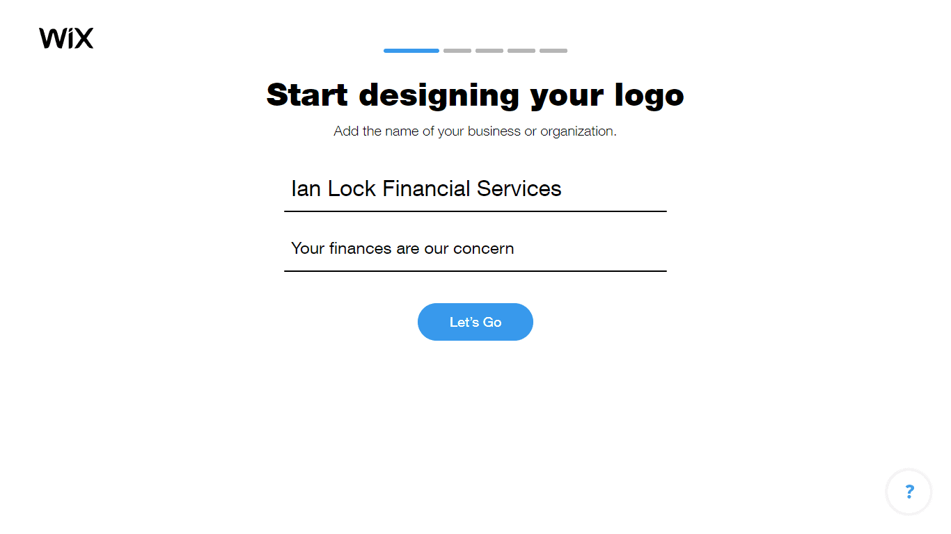 Wix Logo Maker screenshot - Add business name