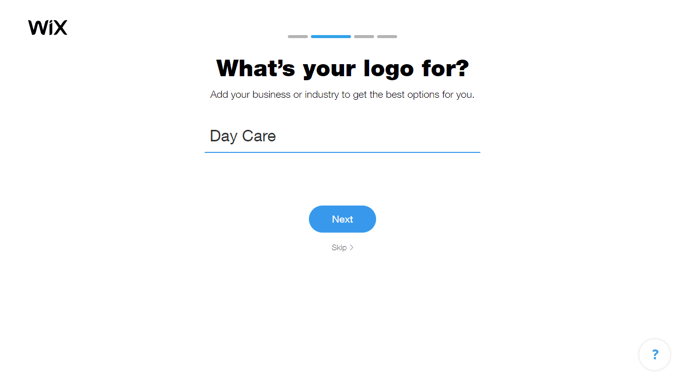 Wix Logo Maker screenshot - Choose industry