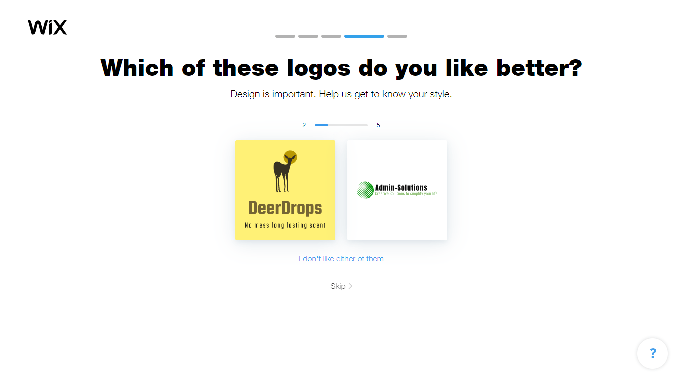 Wix Logo Maker screenshot - logo comparison