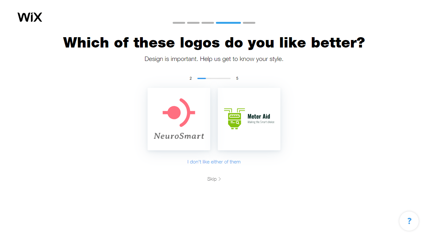 Wix Logo Maker screenshot - logo comparison