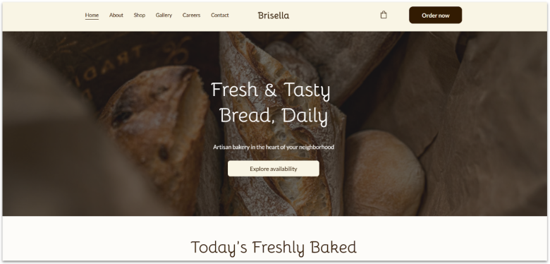Hostinger Bakery template