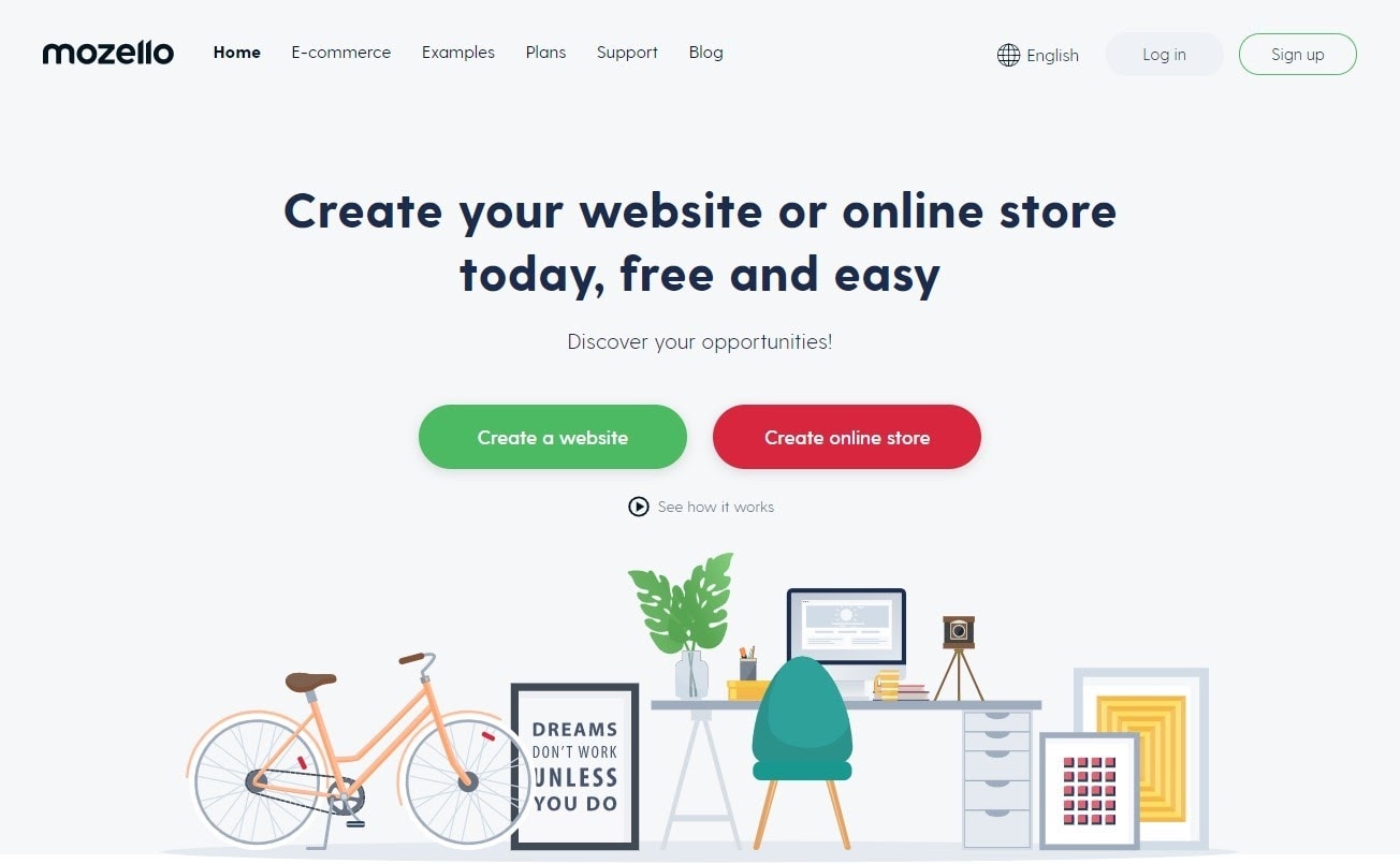 Mozello homepage
