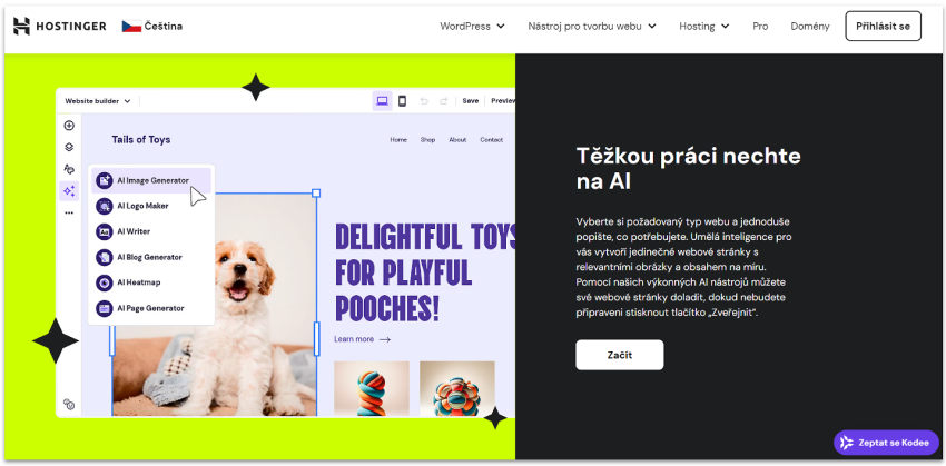 Hostinger AI website builder