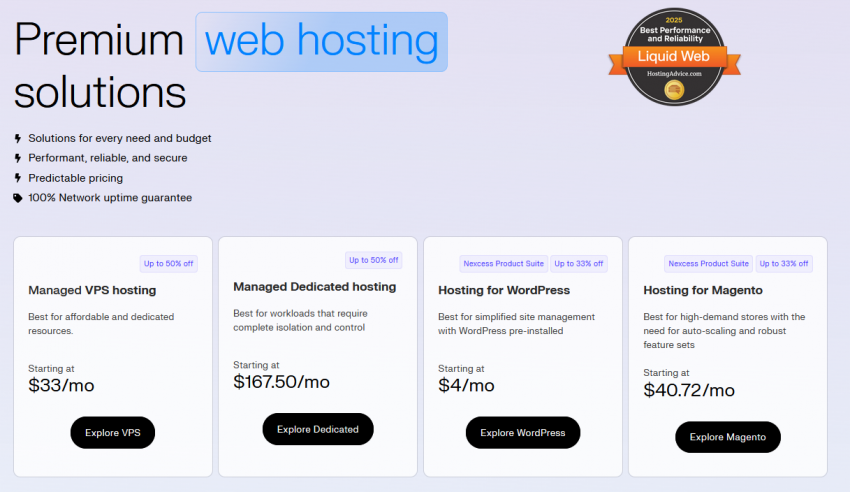 Liquid Web (Nexcess) Homepage