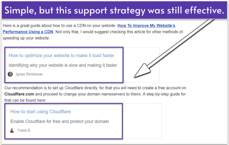Hostinger live chat support interaction.